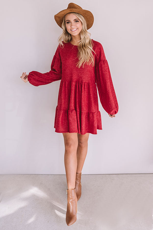 Close To My Heart Shift Dress In Crimson • Impressions Online Boutique