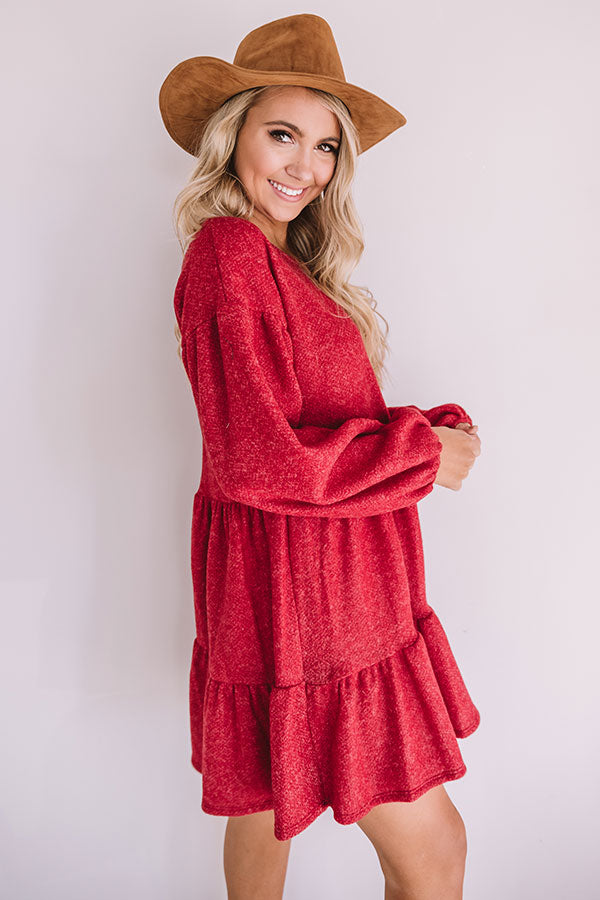 Close To My Heart Shift Dress In Crimson • Impressions Online Boutique