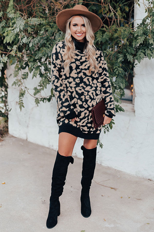 Melting Hearts Leopard Tunic Sweater • Impressions Online Boutique