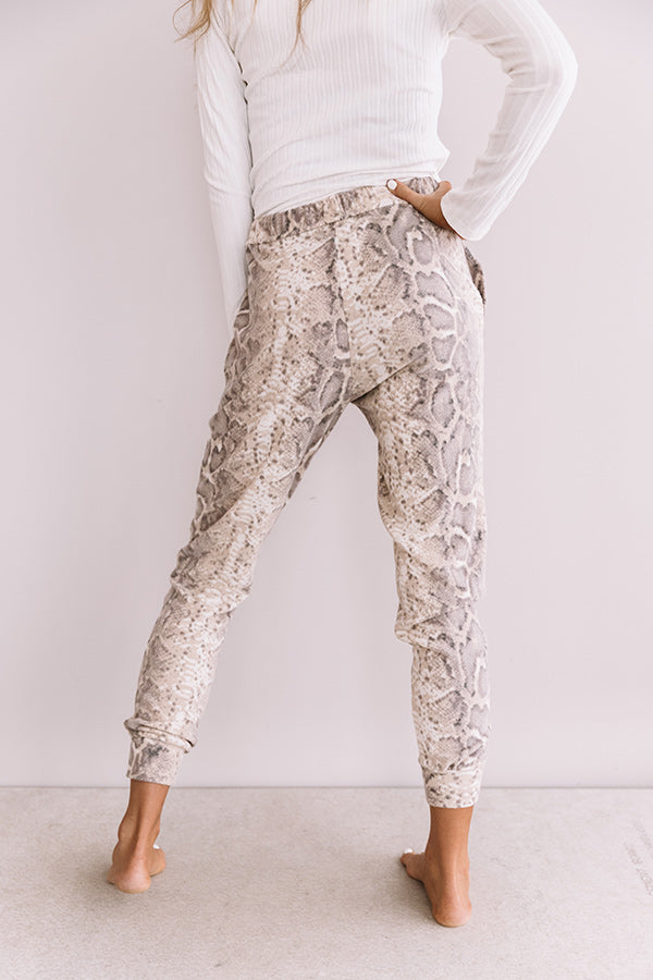 Weekend Chill Snake Print Jogger • Impressions Online Boutique