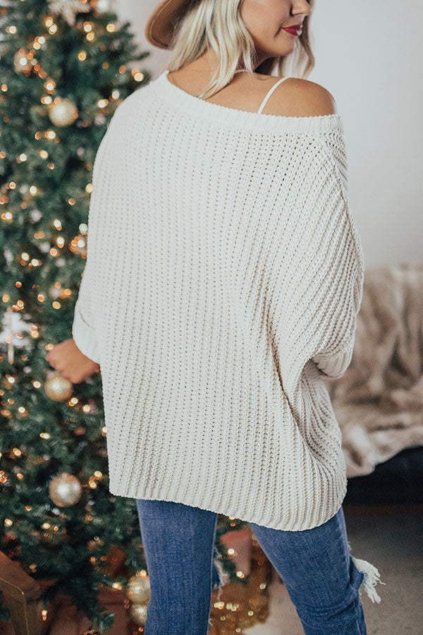 Autumn Bliss Knit Sweater In Cream • Impressions Online Boutique