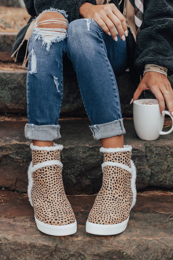 cheetah bootie