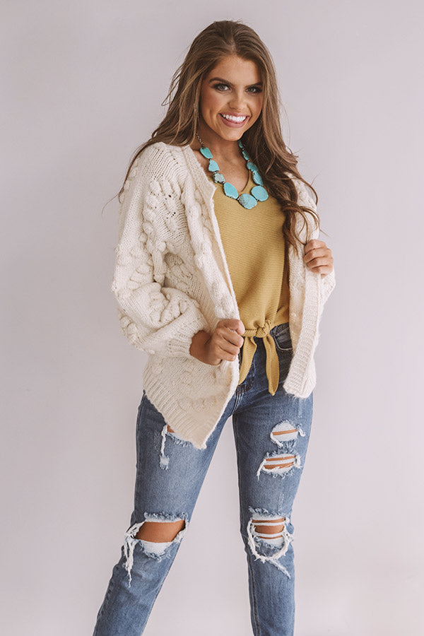 Romantic Mood Knit Cardigan in Cream • Impressions Online Boutique