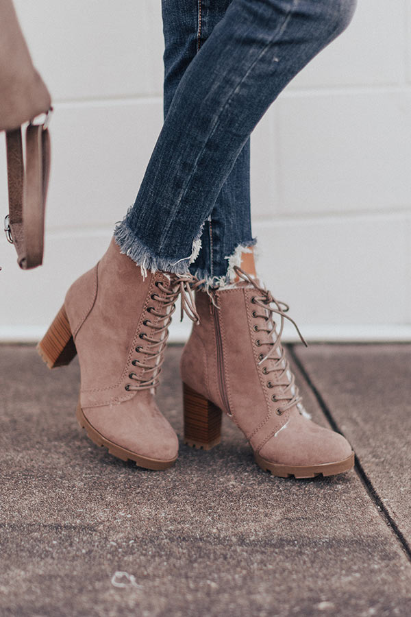 The Ashton Faux Fur Lined Boot In Taupe • Impressions Online Boutique