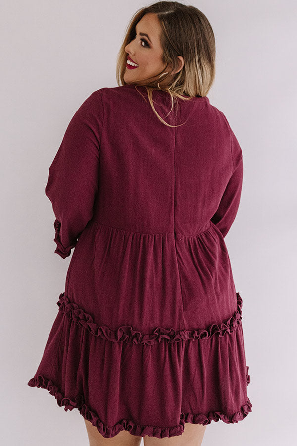 maroon shift dress