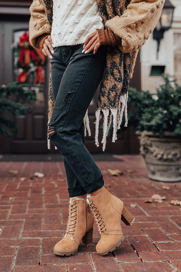 The Ashton Faux Fur Lined Boot In Tan • Impressions Online Boutique