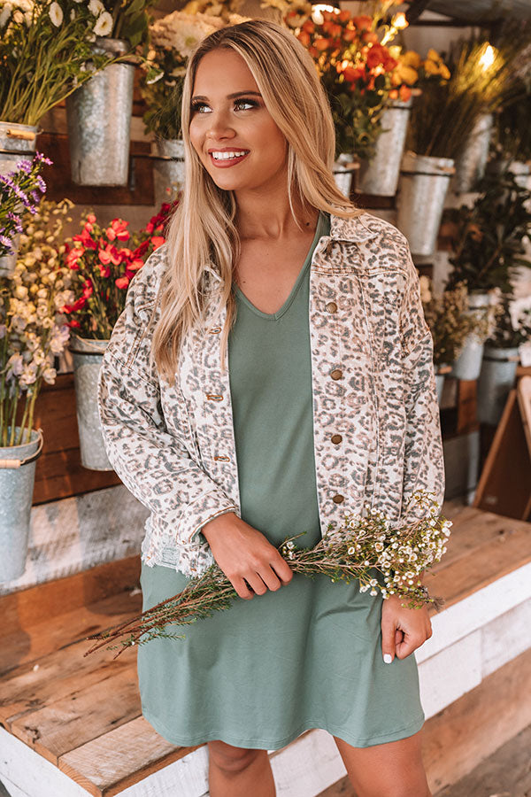 The Perry Distressed Leopard Jacket