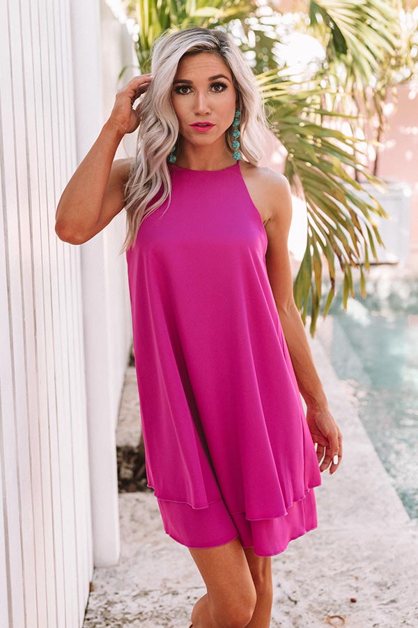 Brunch Date Shift Dress In Fuchsia • Impressions Online Boutique