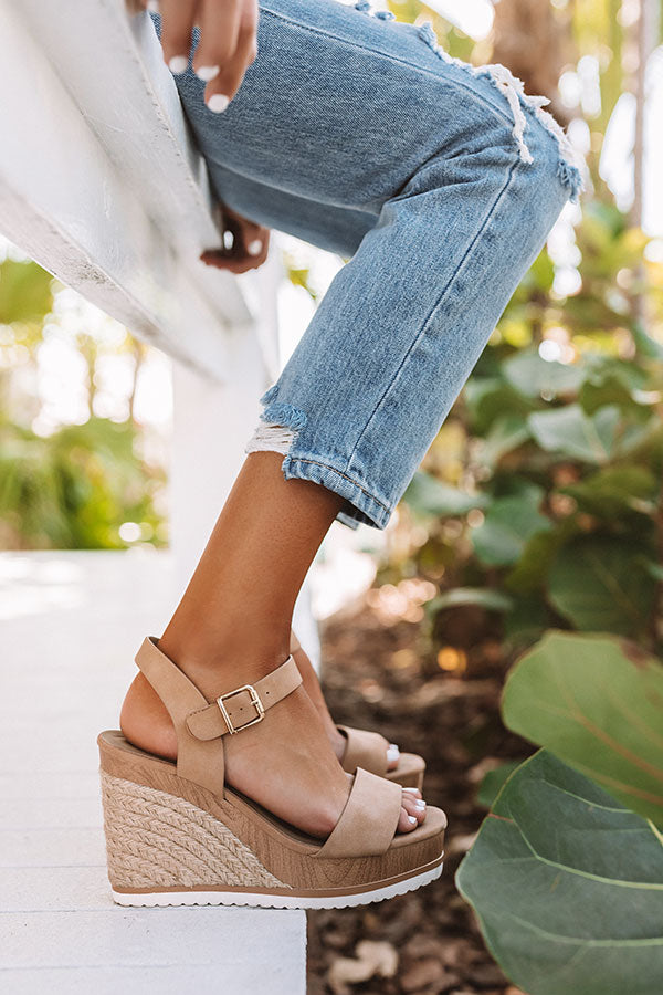 The Allen Wedge In Tan • Impressions Online Boutique