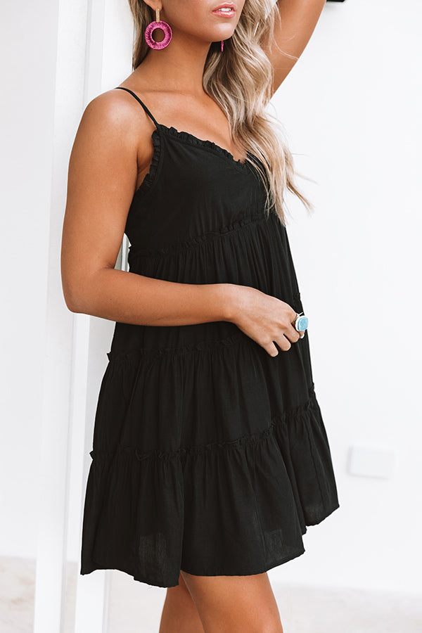Bellini's In Bahama Babydoll Dress in Black • Impressions Online Boutique