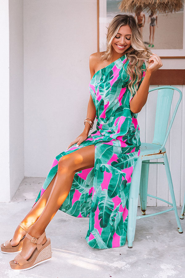 palm leaf dress