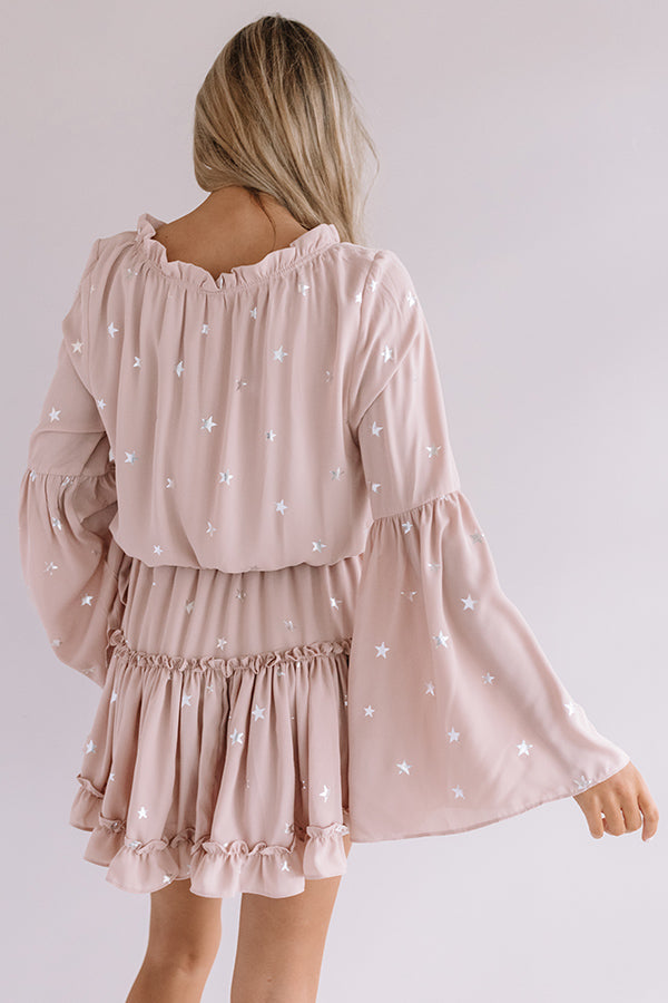 Star Of The Show Ruffle Dress in Rose Quartz • Impressions Online Boutique