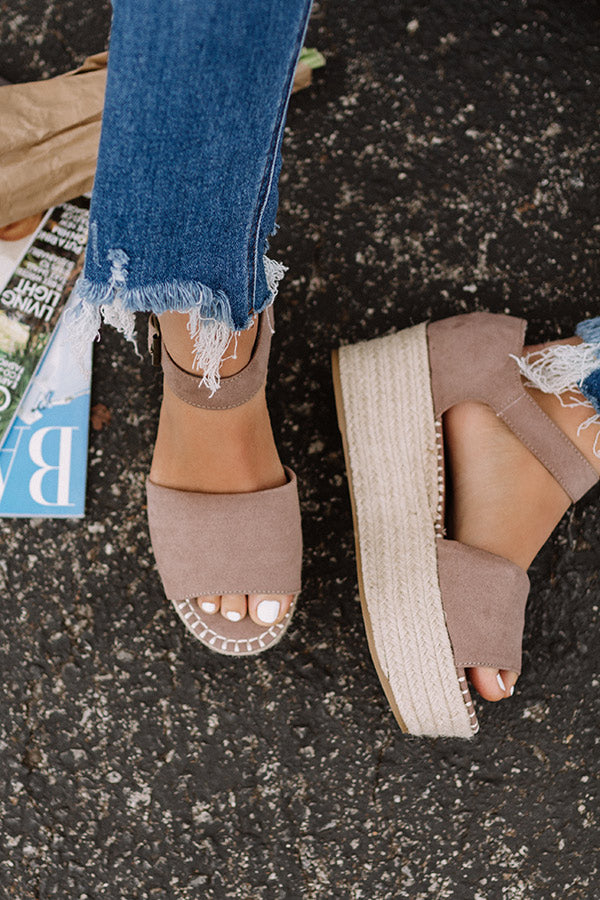 the brighton espadrille in taupe