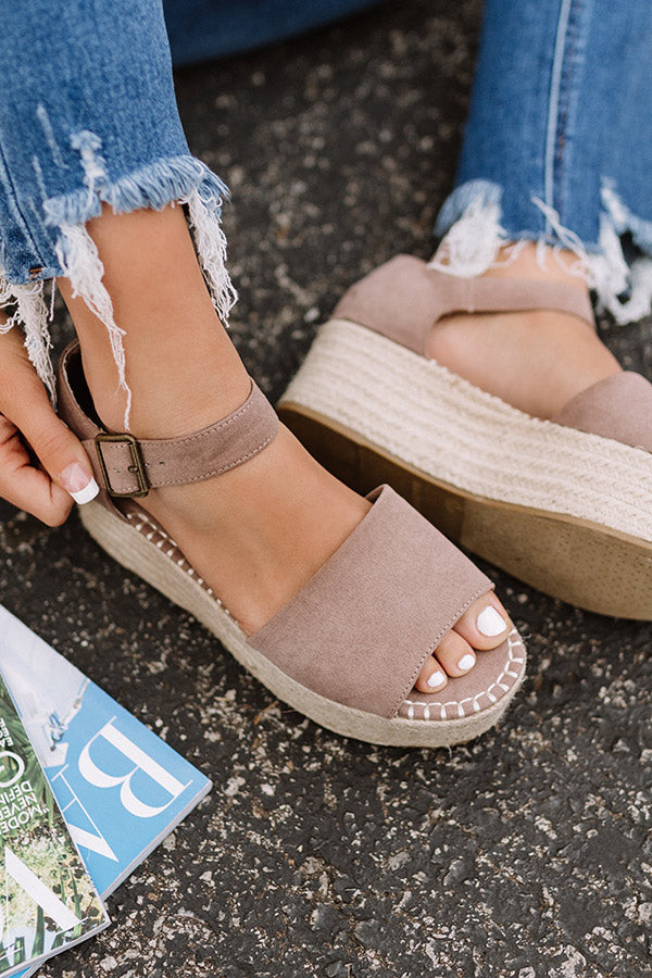 the brighton espadrille in taupe