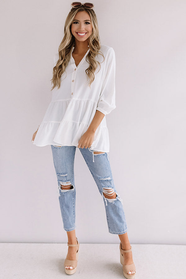 Limos And Lattes Shift Top In White • Impressions Online Boutique