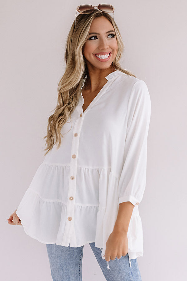 Limos And Lattes Shift Top In White • Impressions Online Boutique