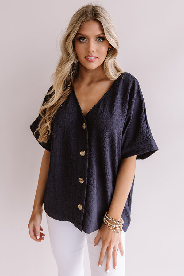 Toast In Tahiti Shift Top In Navy • Impressions Online Boutique