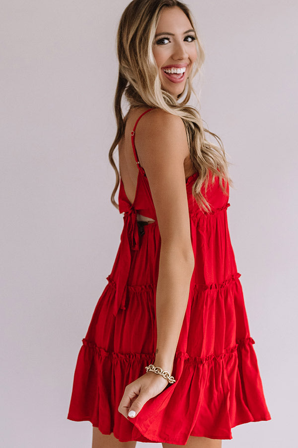 Bellini's In Bahama Babydoll Dress in Red • Impressions Online Boutique