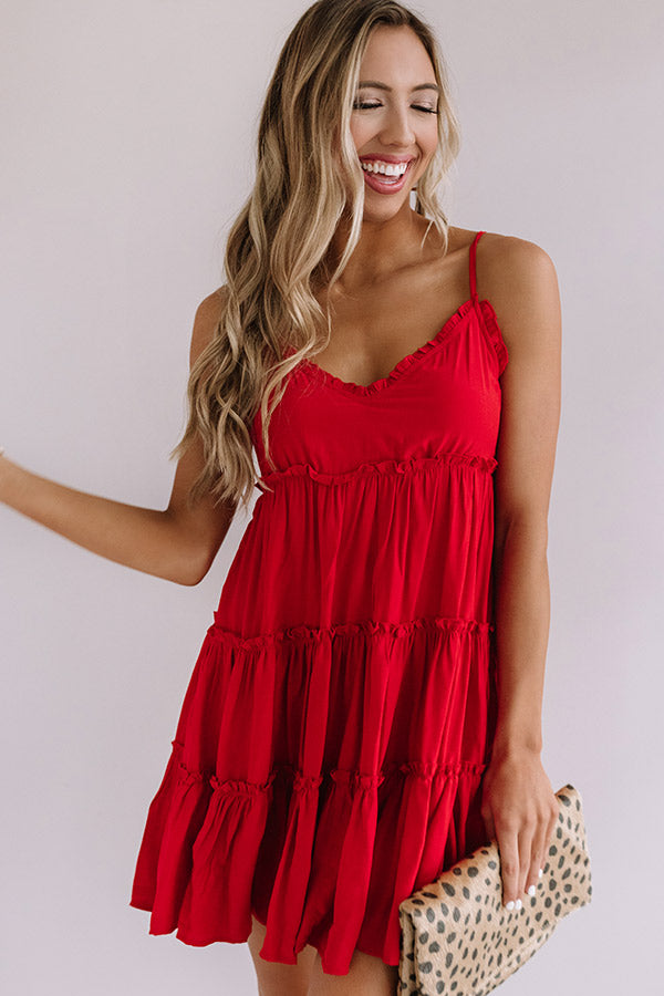 Bellini's In Bahama Babydoll Dress in Red • Impressions Online Boutique