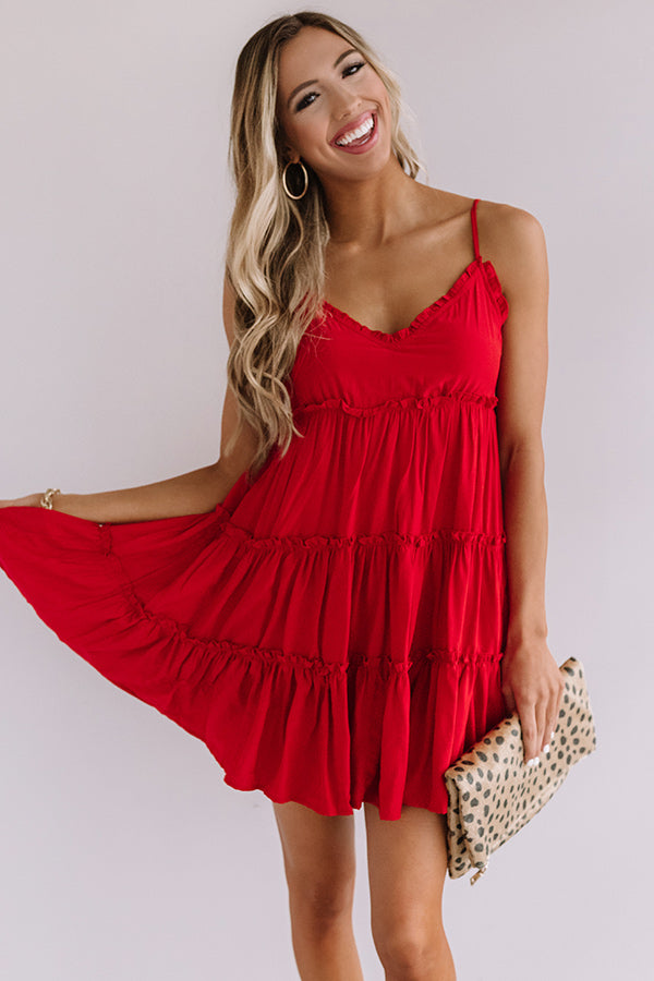 Bellini's In Bahama Babydoll Dress in Red • Impressions Online Boutique
