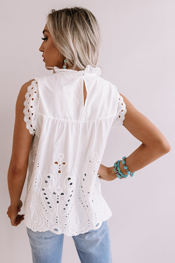Perks Of Paradise Eyelet Top • Impressions Online Boutique