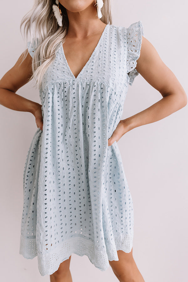 Sway Into Style Eyelet Romper In Sky Blue • Impressions Online Boutique