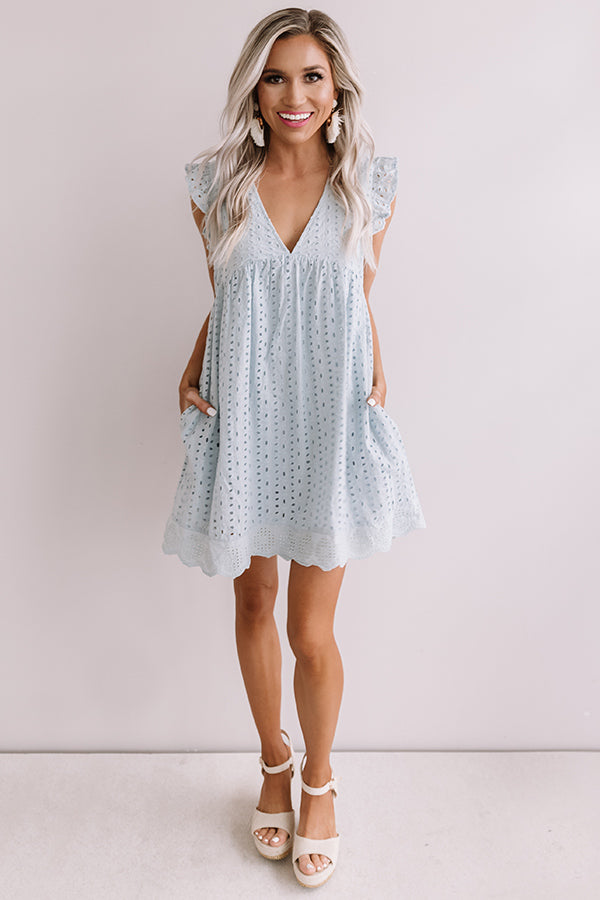 Sway Into Style Eyelet Romper In Sky Blue • Impressions Online Boutique