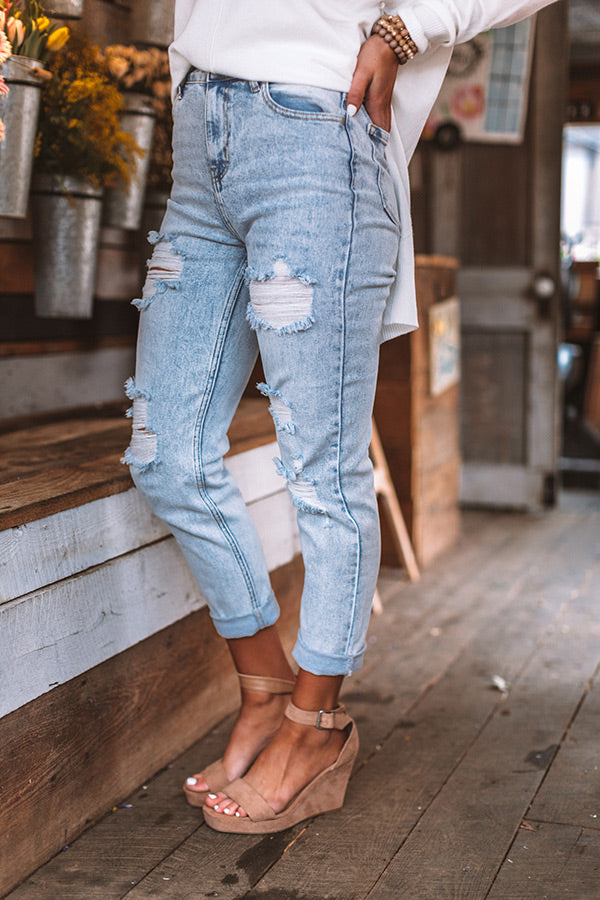 The Story High Waist Distressed Relaxed Skinny • Impressions Online ...