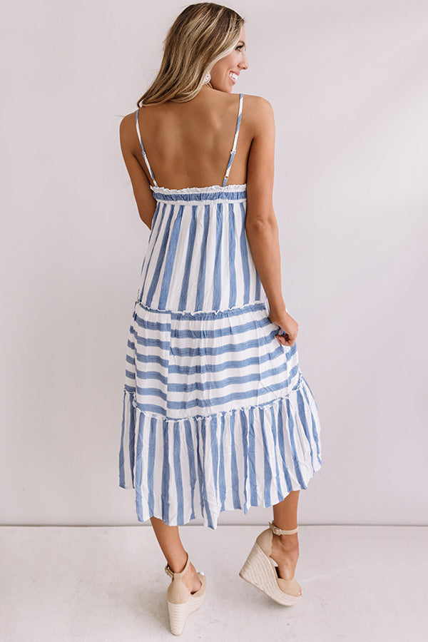 Tranquil Seas Stripe Midi • Impressions Online Boutique