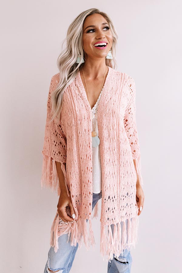 Poolside Kisses Knit Cardigan In Blooming Dahlia • Impressions Online ...