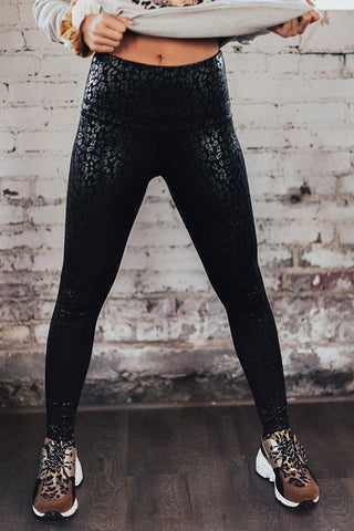 Passion For Fitness High Waist Snake Print Active Legging In Grey •  Impressions Online Boutique