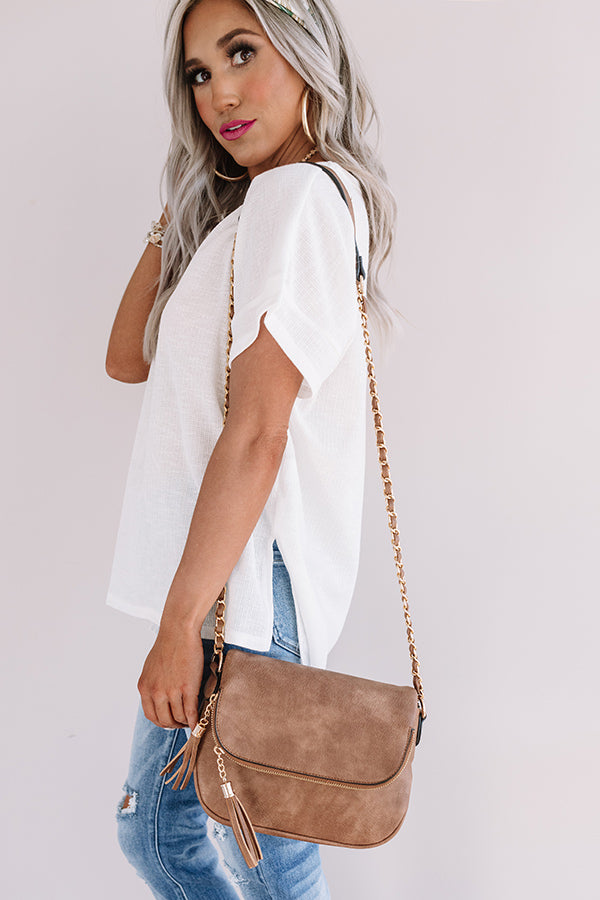 Travel Abroad Faux Leather Crossbody in Mocha • Impressions Online ...