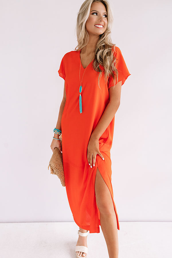 Margs In The Maldives Maxi In Tangerine • Impressions Online Boutique