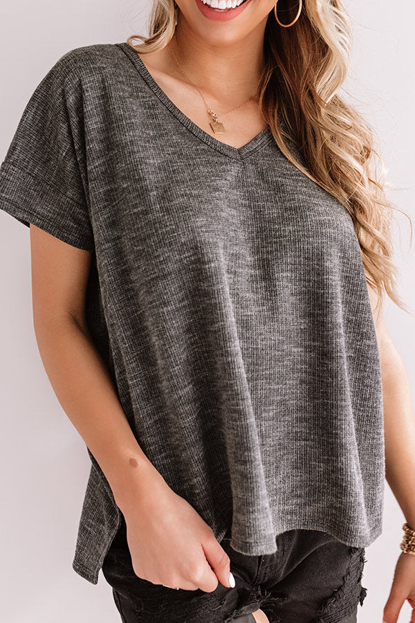 Total Smoke Show Knit Shift Top in Black • Impressions Online Boutique