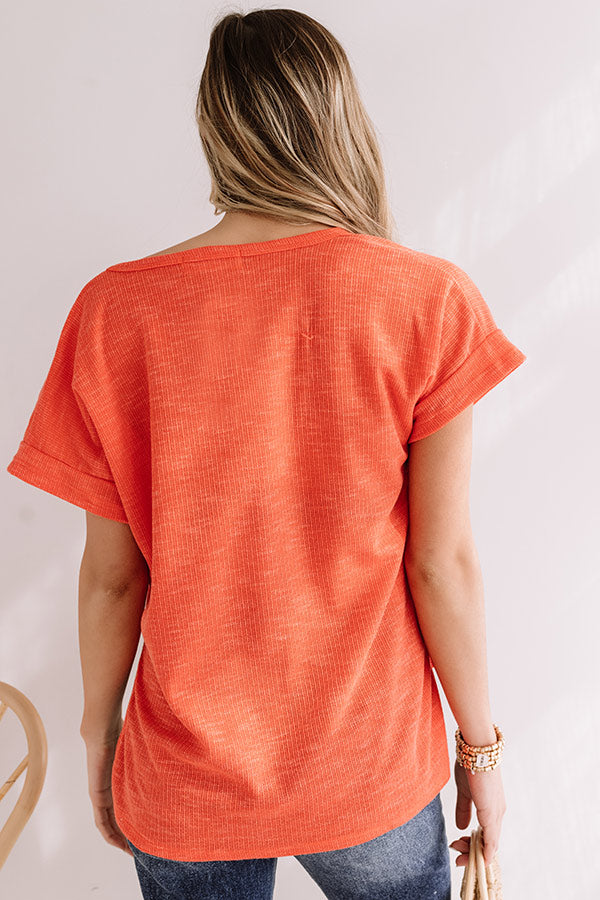 Total Smoke Show Knit Shift Top in Tangerine • Impressions Online Boutique