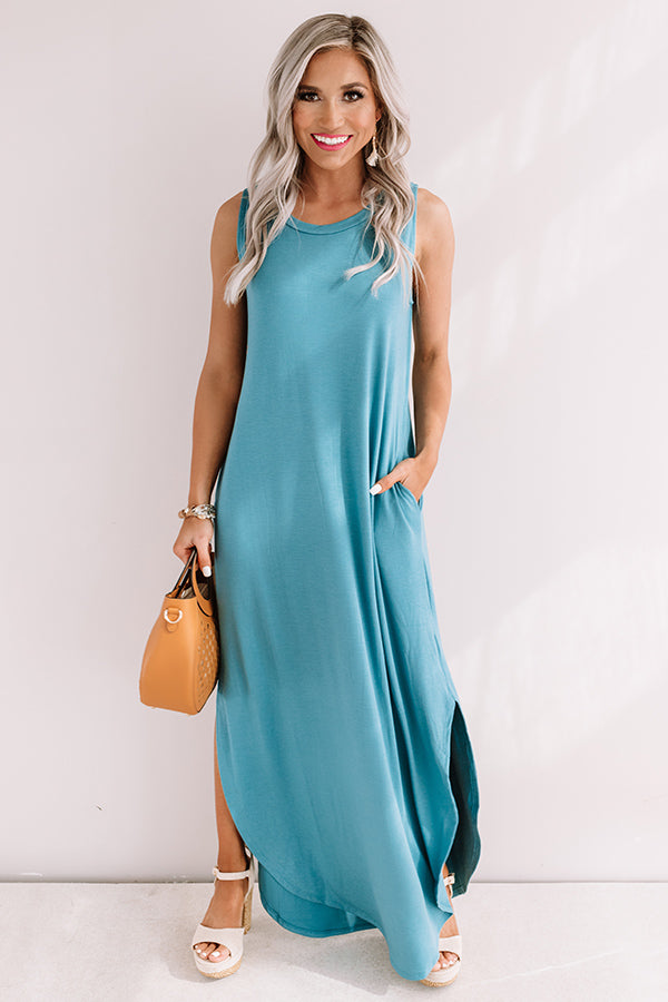 Pretty Prophecy Maxi In Teal • Impressions Online Boutique