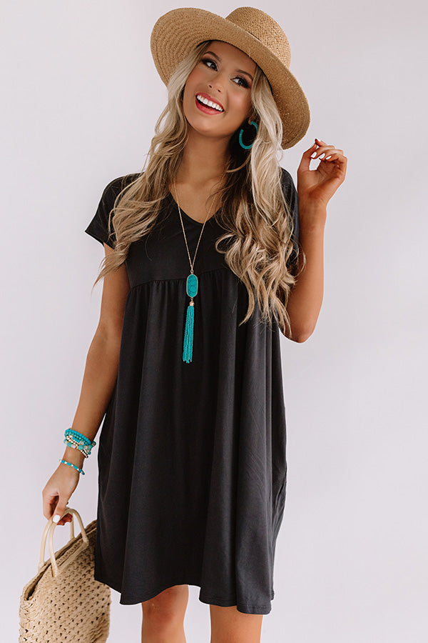 Dunes And Daydreams Babydoll Dress In Black • Impressions Online ...