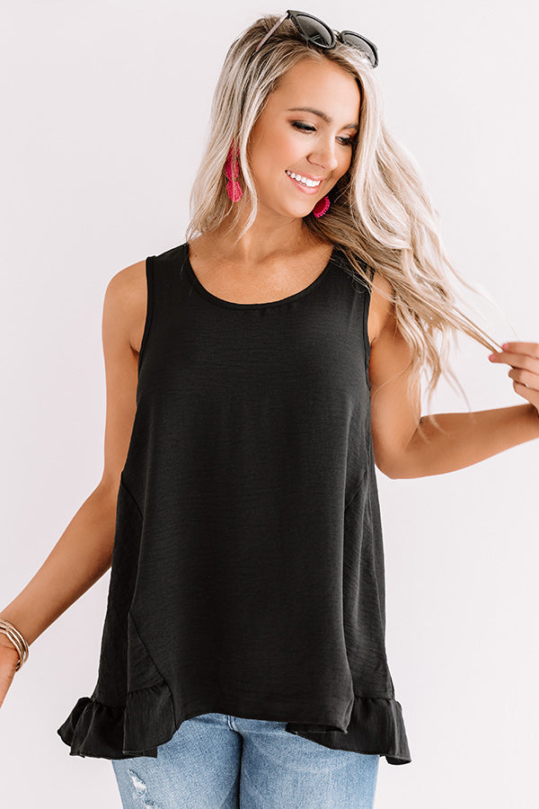 Talk of Tulum Shift Top in Black • Impressions Online Boutique