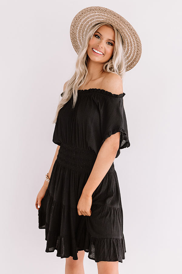 Mediterranean Moment Dress In Black • Impressions Online Boutique