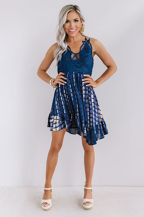 Cayman Isle Cutie Crochet Dress In Navy • Impressions Online Boutique