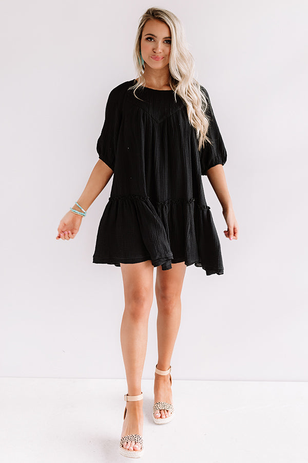 Destin Dawn Shift Dress In Black • Impressions Online Boutique