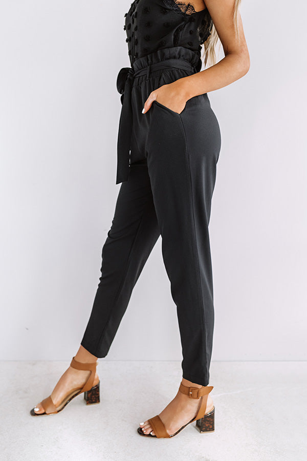 Style Session High Waist Trousers In Black • Impressions Online Boutique