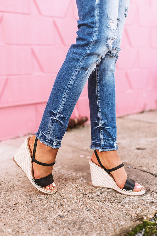 Steve Madden Mckenzie Wedge in Black • Impressions Online Boutique