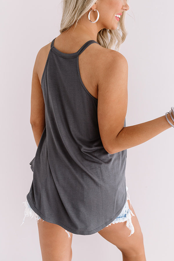 No Comparison Shift Tank In Charcoal • Impressions Online Boutique