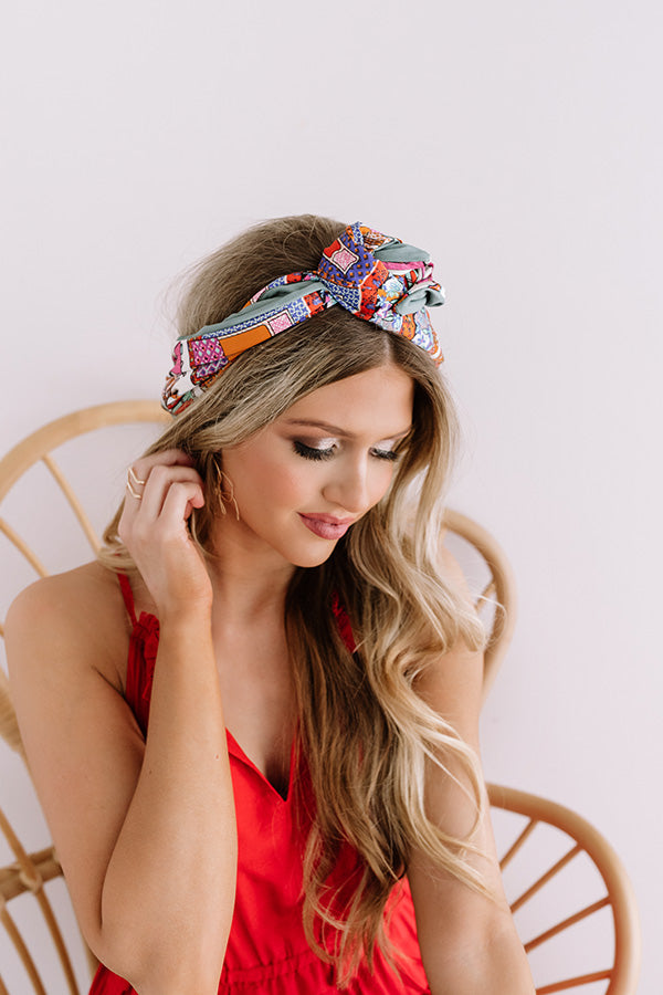 Settle Into Chic Headband In Blue • Impressions Online Boutique
