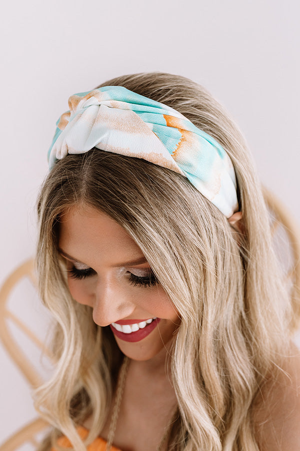 Hard To Top Tie Dye Headband In Ocean Wave • Impressions Online Boutique