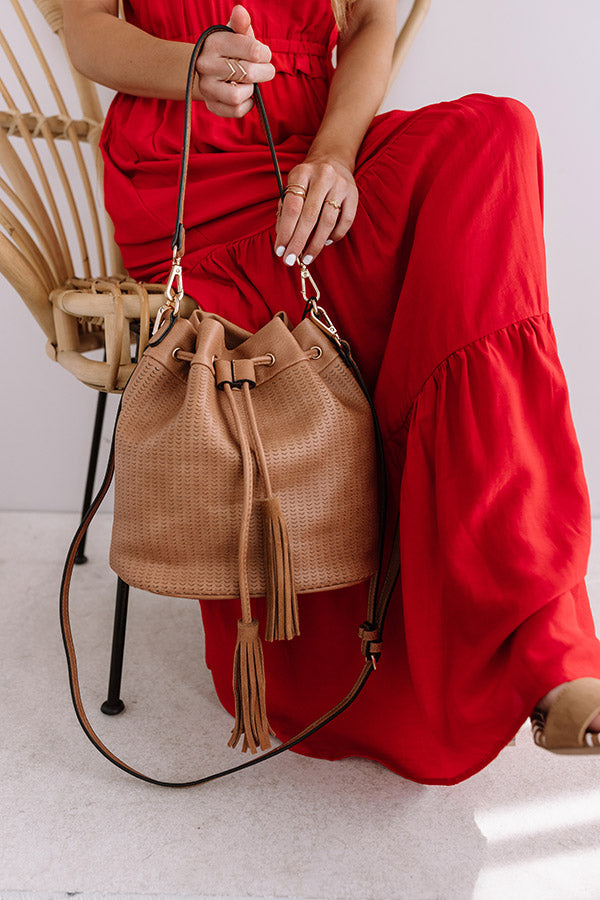 Faux Leather Bucket Bag