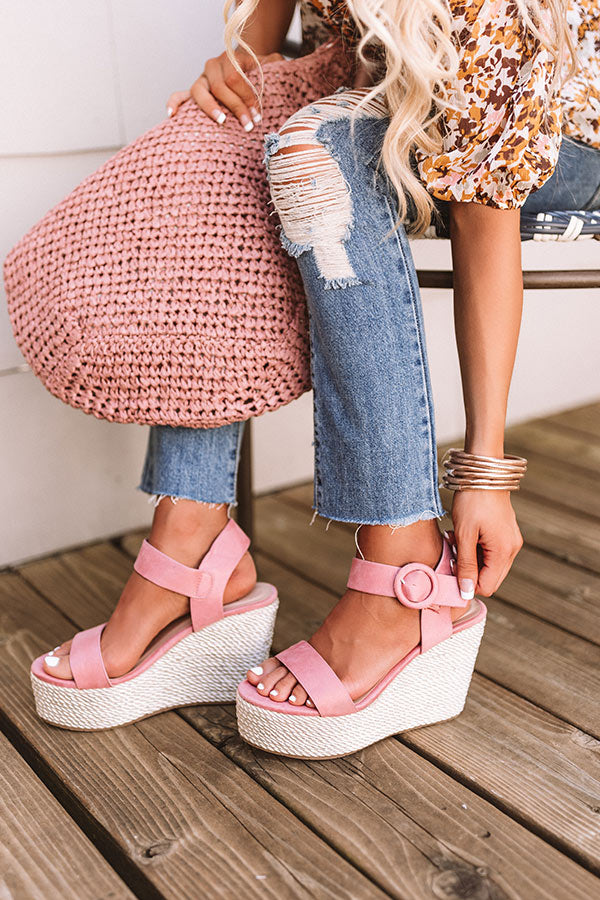 The Bowen Wedge In Blush • Impressions Online Boutique