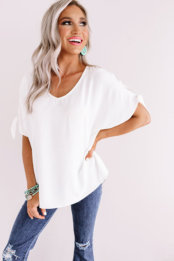 Away On A Jet Plane Shift Top In White • Impressions Online Boutique