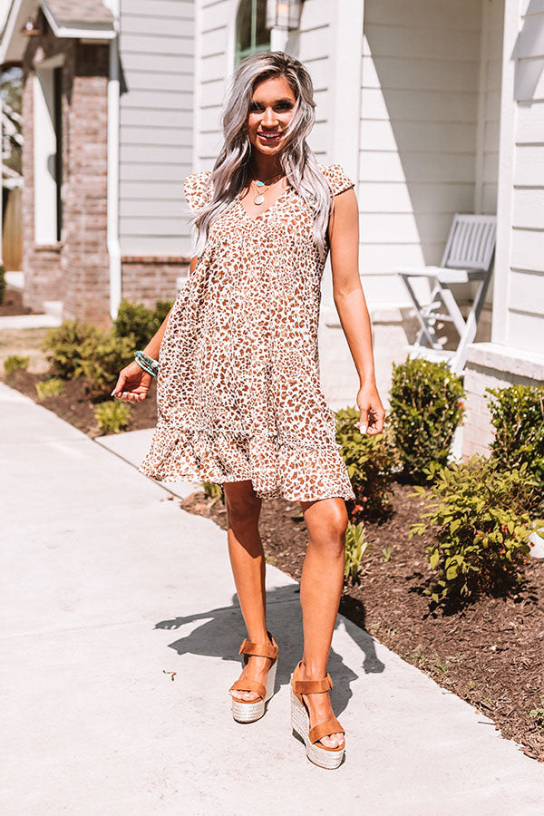 Going Off The Grid Leopard Babydoll Dress • Impressions Online Boutique